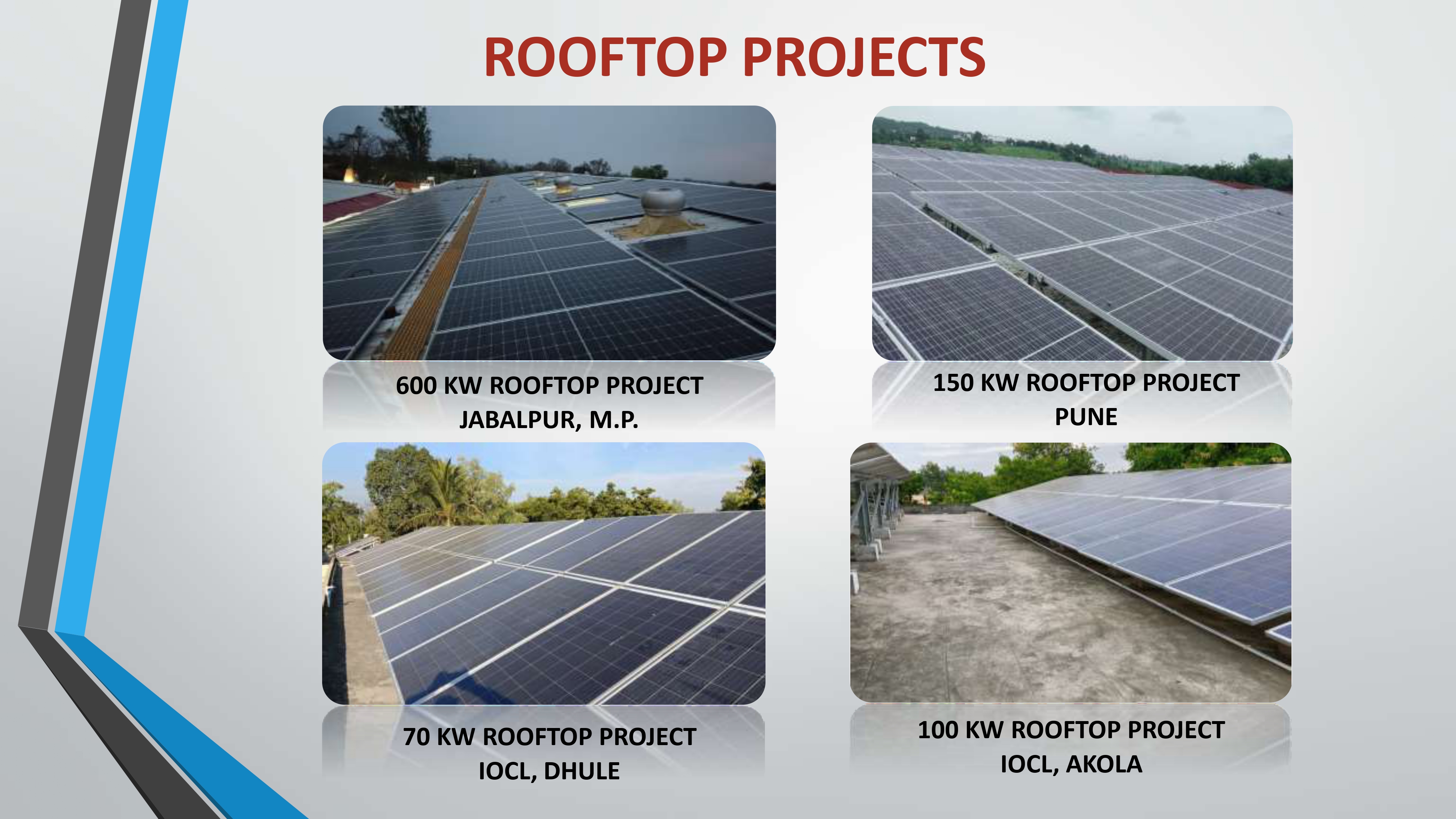 Rooftop solar projects